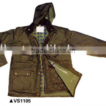 nylon/pvc parka jacket outerwear