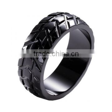 unique black tyre jewellery,black zirconium tyre bands