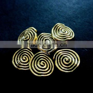 11mm vintage antiqued gold water flower engraved alloy beads spacer,stopper DIY beading supplies 3996008