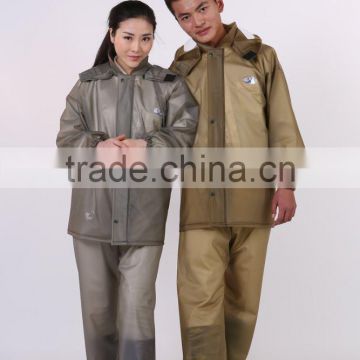 2016 Hot Sale Fancy Clear Plastic waterproof Raincoat For outdoor workers in rainy days