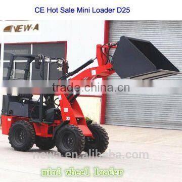 2016 hot CE D25 multi-functional mini wheel shovel loader