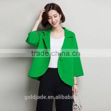 New customized wholesale Jersey Jacket women blue jacket short fall korean new style jacket