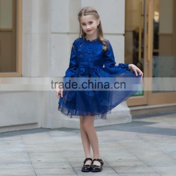 European style satin net fabric ball grown dress for baby girl summer dress for girl ruffle skirt sleeveless