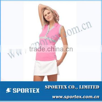 Wholesale Active Sportswear White Ladies Golf Clothing MZ0102