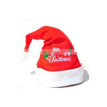 Embroidery christmas hat Red Purple fleece Christmas hat party christmas cap & hat
