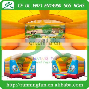Indoor Mini Inflatable Auto Bouncy House With Roof