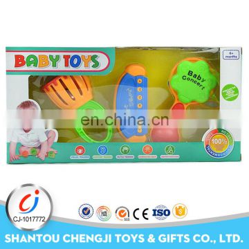 Colorful plastic promotional kids play toy set hand bell musical instrument