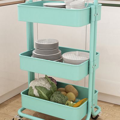 Vegetable Trolley On Wheels Trolley Rack For Kitchen Small White Kitchen Cart
