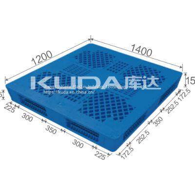 Warehouse export used of china manufacturer 1412D WGSM PLASTIC PALLET（BUILT-IN STEEL TUBE）