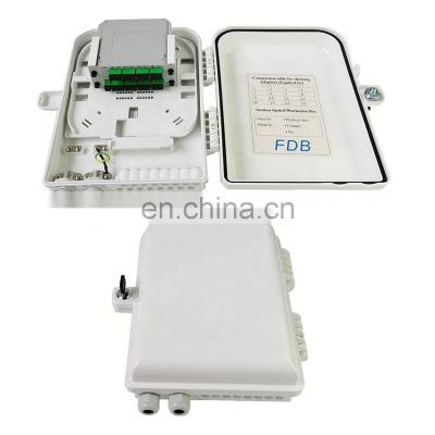 FTTH 16 Core Fiber Distribution Box PC ABS  Fiber Termination Box with Adapter FDB Grey PLC splitter