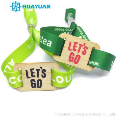 13.56MHz Eco-friendly Wood Bracelet RFID NFC Wristband for Events