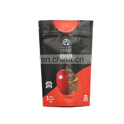 Wholesale customized 20g apple chips packaging bags plastic zip lock stand up pouch plantain banana chip bag