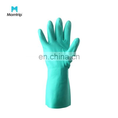 Morntrip Top quality  Industrial Multi Use Powder Free Flocklined Nitrile Glove