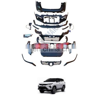 MAICTOP car body kit front bumper for fortuner 2014-2020 upgrade to 2021 kit rear bumper