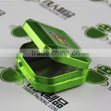 small rectangular mint metal packaging box