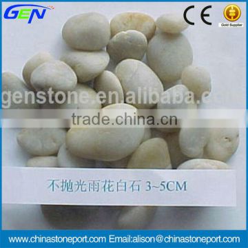 China Oval White Pebble Stone For Garden