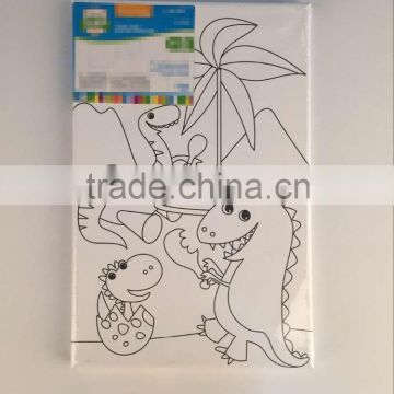 Stretched canvas set with painting and brush for kids DIY                        
                                                Quality Choice