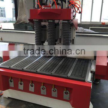 KC1325A-3S Woodworking machinery with 3 spindles Alphcam software CNC Wood Router for cabinet