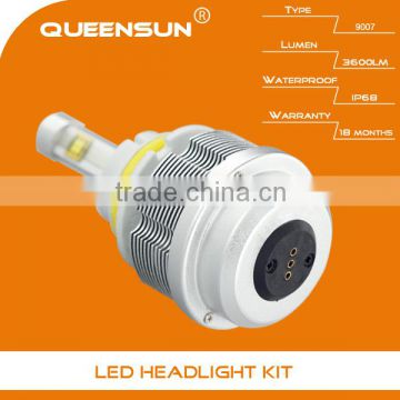 High quality led headlight 30W 3600 Lumen 9007 all in one led headlight