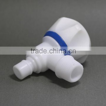 white + blue made in China plastic tap with botton price