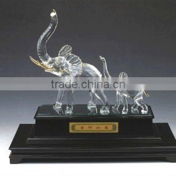 Crystal statue, crystal elephant, crystal model