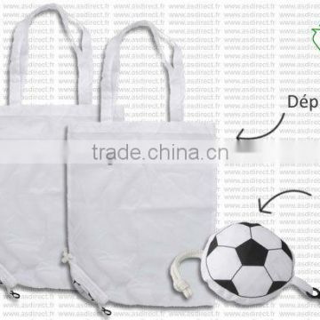 Football shaped foldable bag