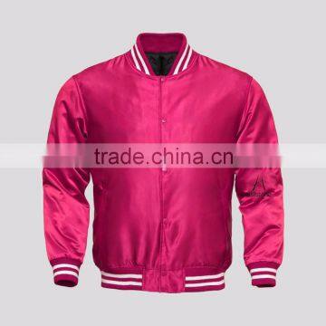 Custom Made Mens Varsity Satin Bomber Baseball Jacket