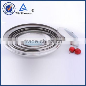 stainless steel cookware glass lids with casting iron handle