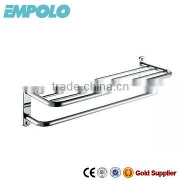 Stainless Steel Bath Towel Shelf Economical Towel Holder Double Wall Hanging Bracket 11030