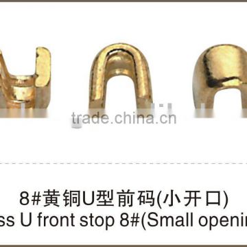 Brass U top stopper No.8 Small opening zipper garment accessories