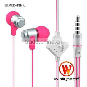 Wallytech WHF-116 Metal Earbuds for iphone 5 4S with Microphone
