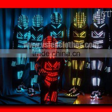 TC-067 hip hop dance apparel, LED rope light-up costume, LED Tron Costume