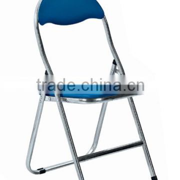 0.8mm chromed steel tube upholstery foldable office chair (NB3007)