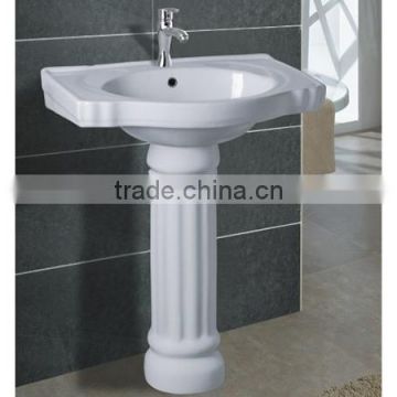best-selling new model ceramic sanitary ware bathroom hand wash pedestal basin