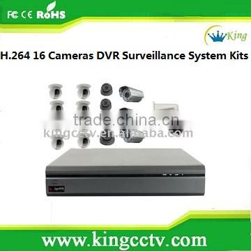2014 16ch multi-language CCTV dvr system kits h 264 dvr kits