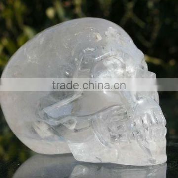 Rare Stuning Quartz Rock Crystal Skull Carving