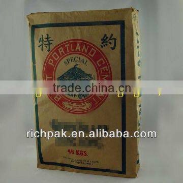 45kg kraft paper bag for cement with valve