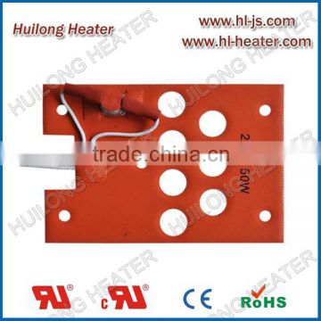 Silicone rubber heat element for medical equipment