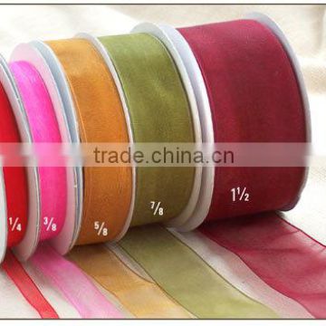 Factory Direct Sale Sheer Organza Ribbon 100% Polyester Organza Ribbon 100% Nylon Sheer Organza Ribbon
