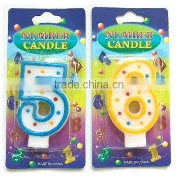 Wholesale Polka Dot Number Candle, available in 1 2 3 4 5 6 7 8 9 0 Kids Birthday Partyware Party Supplies