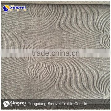 Super soft knitted velboa/velvet (Burntout/printed/plain) Sofa Fabric bonding with TC fabric