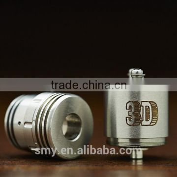 SMY the cool style cloudy huge vepor 3d atomizer /RbA atomizer/rba quasar atomizer clone 3d