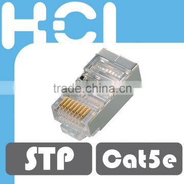 Network Solution RJ45 8P8C Cat 5e Shielded STP Gold Plated Modular Plug