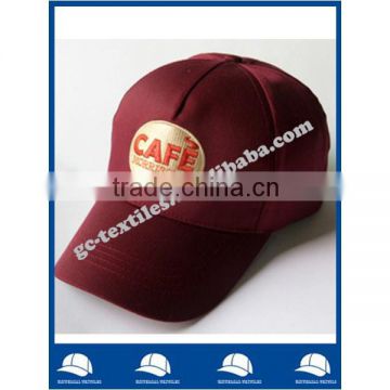 Hot selling dark red five panel oem embroidery logo baseball cap