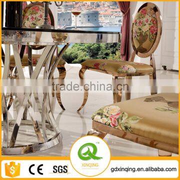 High Quality Durable Oval Glass Top Dining Table TH371