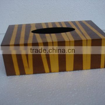 High quality best selling lacquer rectangle metallic gold tissue box from Vietnam
