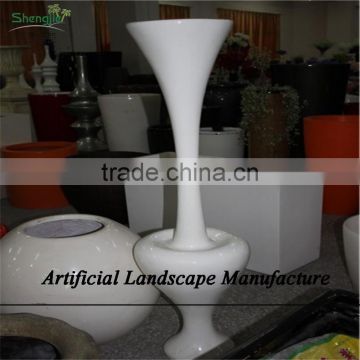 SJZJN 2649 shopping center decorative fiberglass handmade flower pot