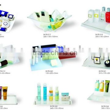 Hotel bathroom amenities tray,large plastic tray table wholesale,plastic serving tray