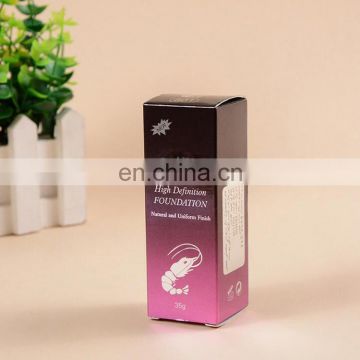 High quality low cheap price folding laser printing paper box with glossy lamination foldable box