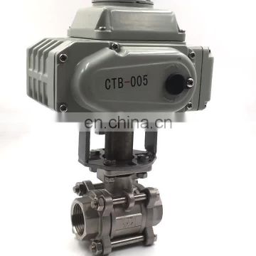 BSP NPT CTB-005 50NM UPVC thread glue dn32 dn50 0-10v control signal motorized proportional ball valve